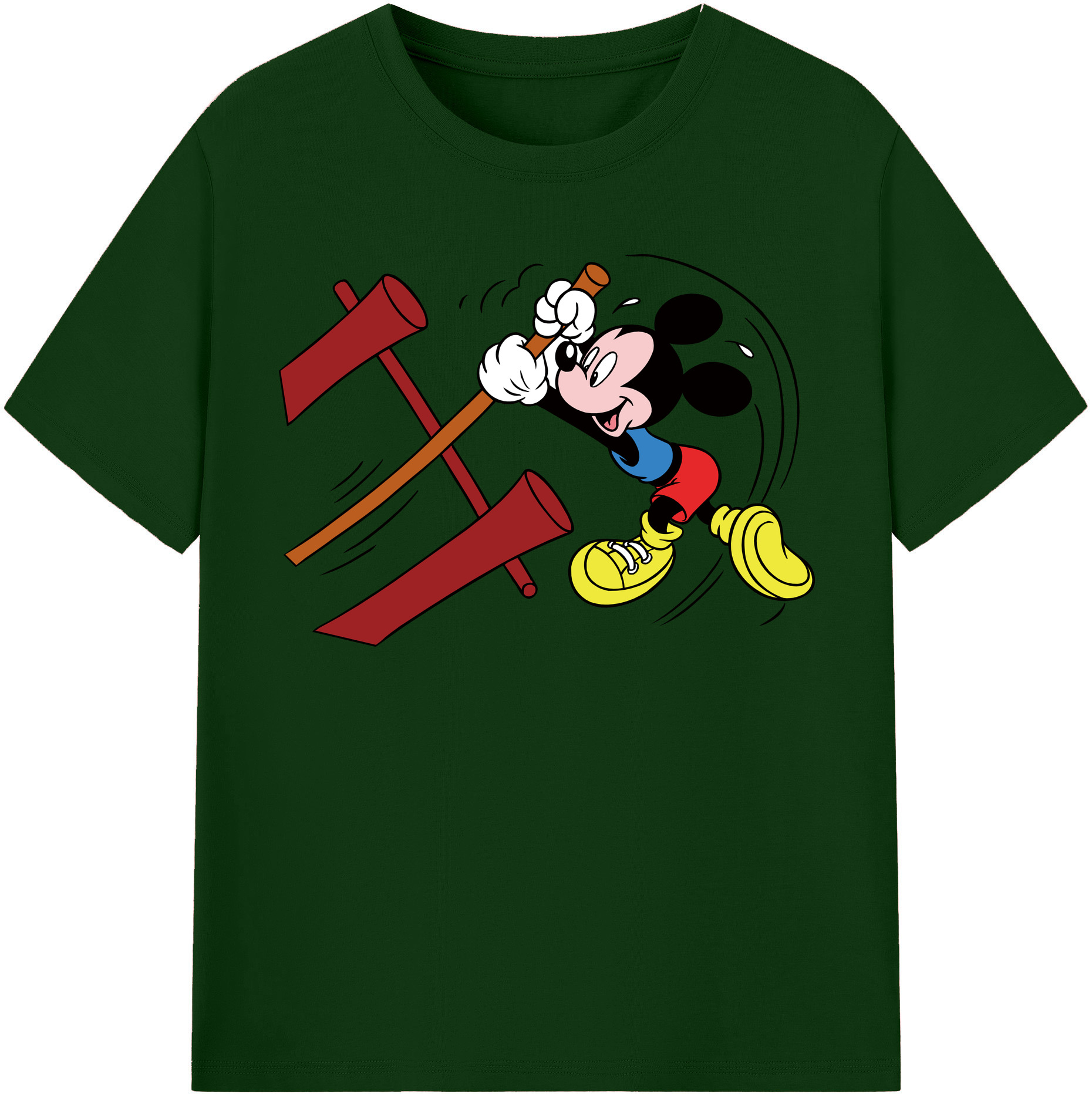 （画像用） ミッキーマウス Mickey Mouse 綿100％半袖Tシャツ（フロントプリント）